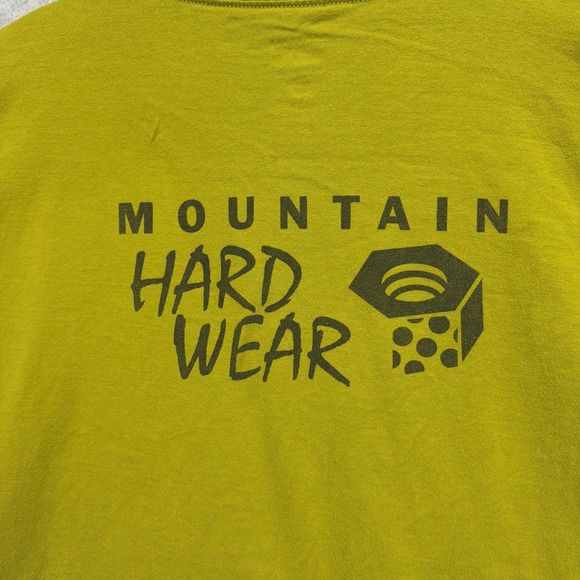 Mountain Hardwear Shirt Mens Large Green Cotton Outdoor Tee Short Sleeve Crew - Picture 6 of 8